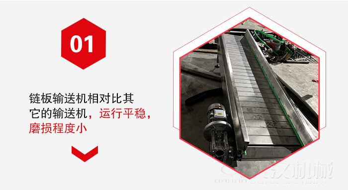 链板输送机的运行平稳,磨损程度小的展示图